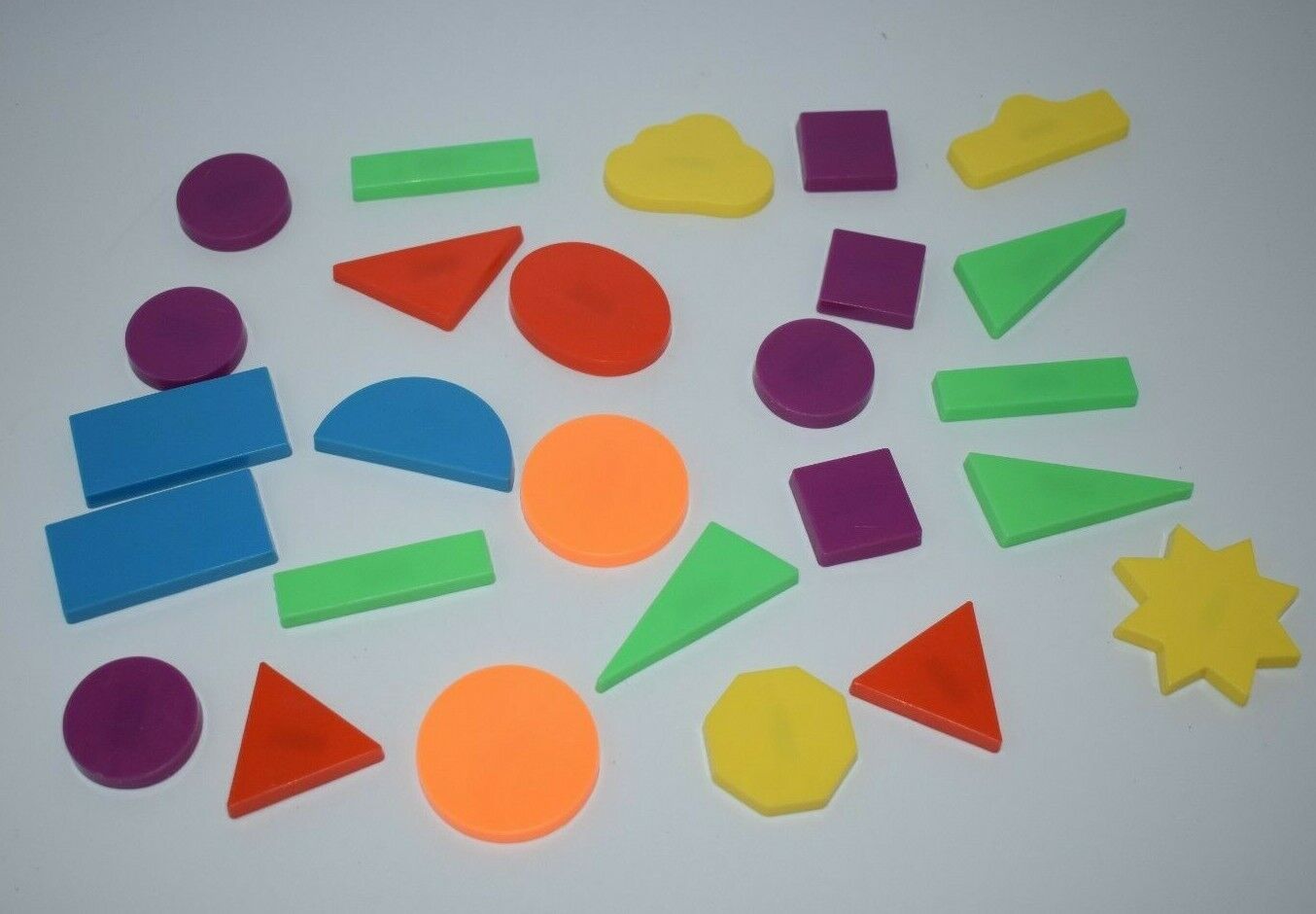 Shape Magnets Magnetic Shapes Yellow Orange Blue Green Purple Red