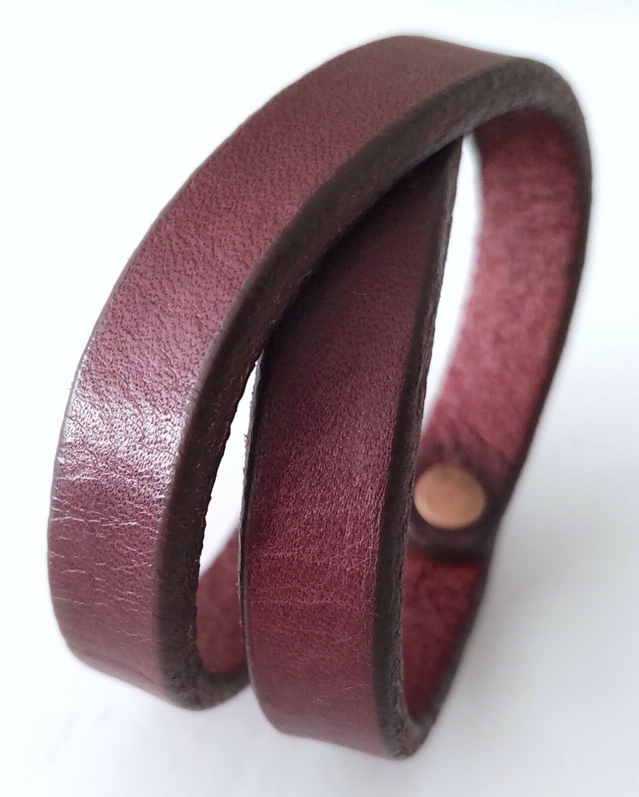 --- Tanner Goods --- Double Wrap Brown Leather Wristband -- Small -- 16 Inch