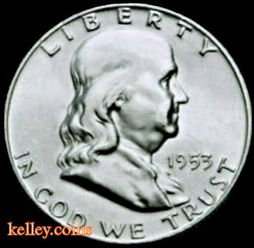 1953 50c Franklin Silver Half Dollar Bu ~scarce Key Date~