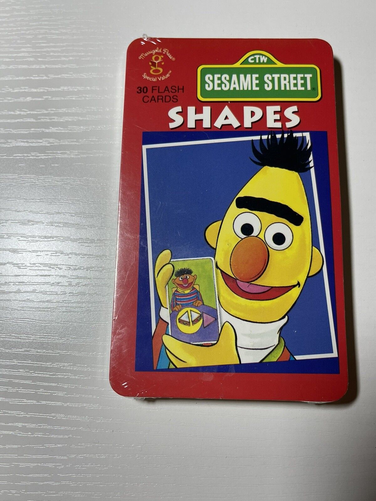 Vintage 1993 Ctw Sesame Street 30 Flash Cards- Shapes - New Sealed