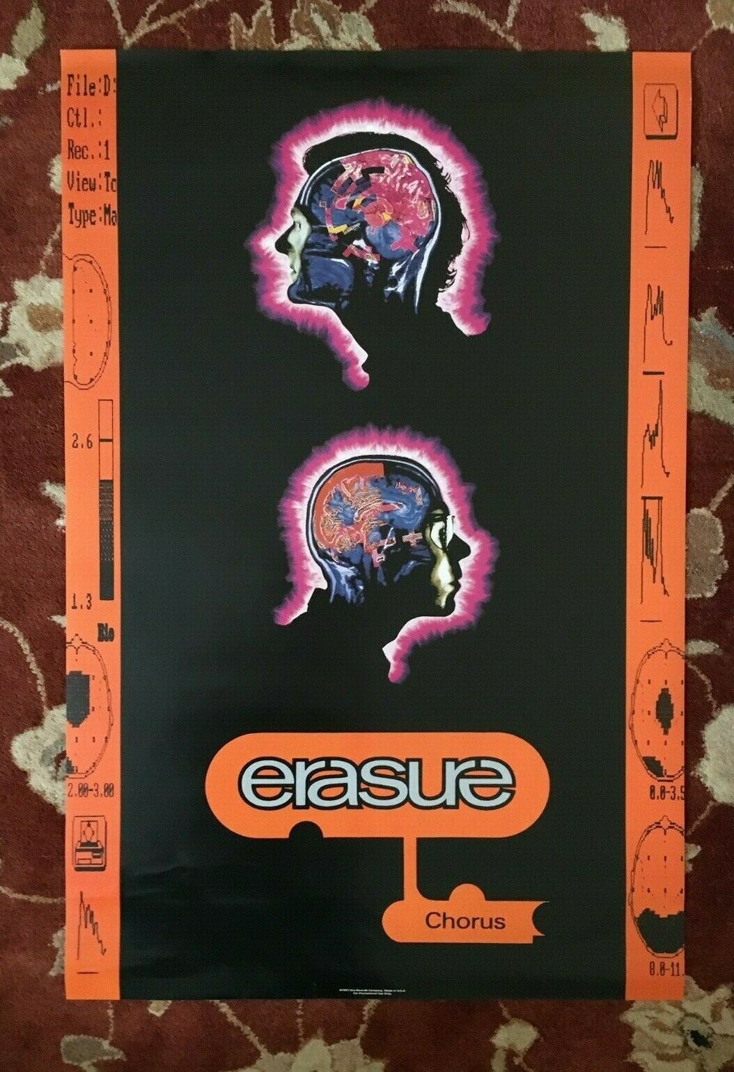 Erasure  Chorus  Rare Original Promotional Poster From 1991
