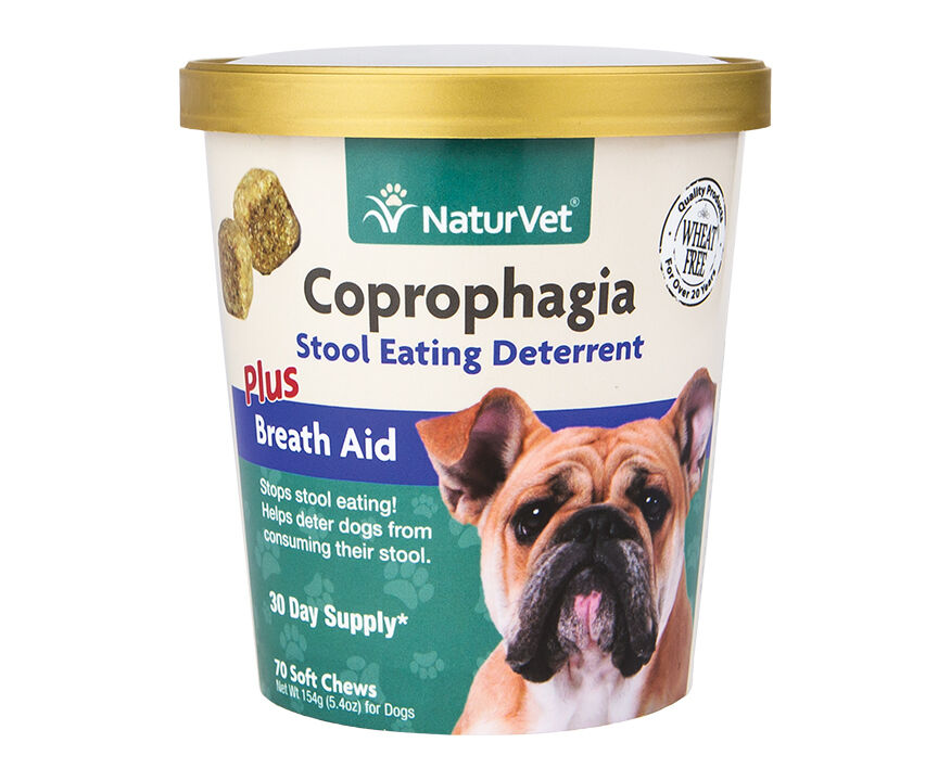 Naturvet Coprophagia Plus Breath Aid Stop Dog Poop Eating Soft Chew Forbid 70ct