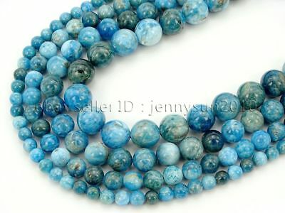 Natural Apatite Gemstone Round Beads 15.5'' Strand 4mm 6mm 8mm 10mm 12mm
