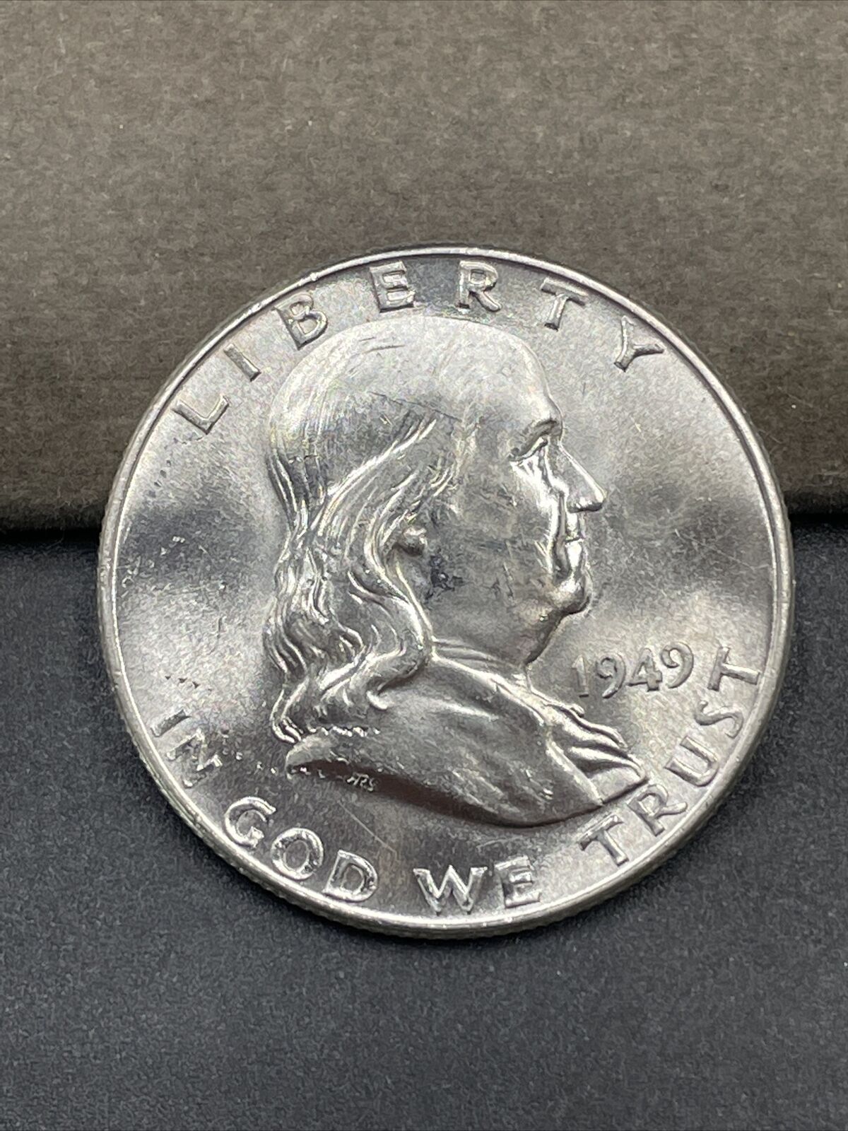 1949-p Franklin Half Dollar Silver Uncirculated Us Coin G128
