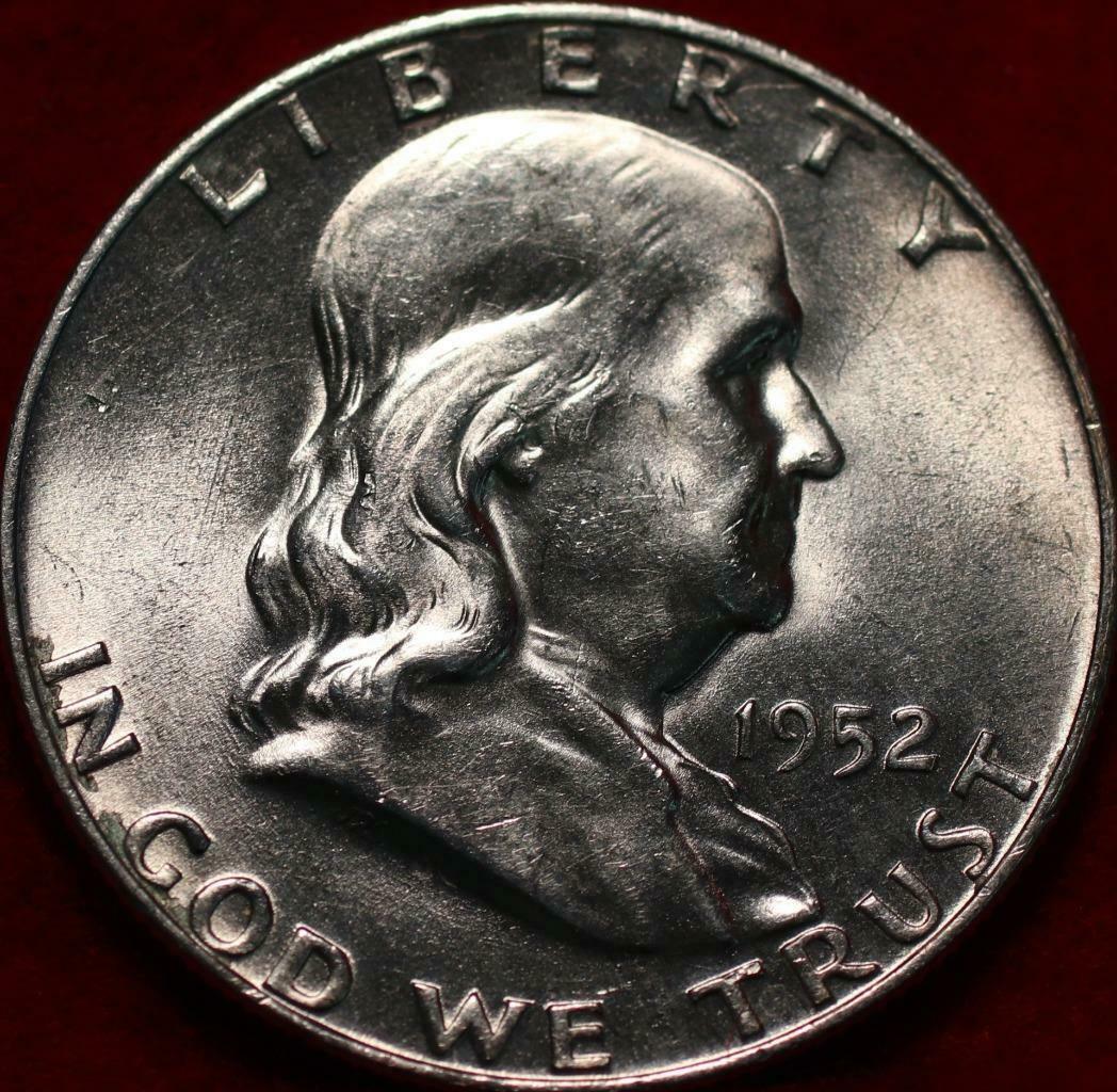 Uncirculated 1952-d Denver Mint Silver Franklin Half