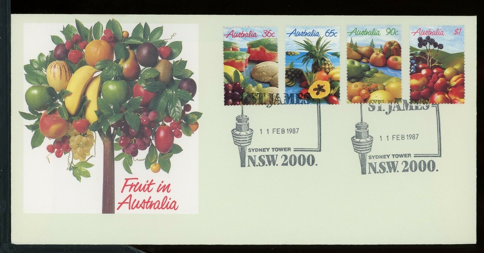 Australia Scott #1015-1018 First Day Cover Fruit In Australia Flora $$ Th-1