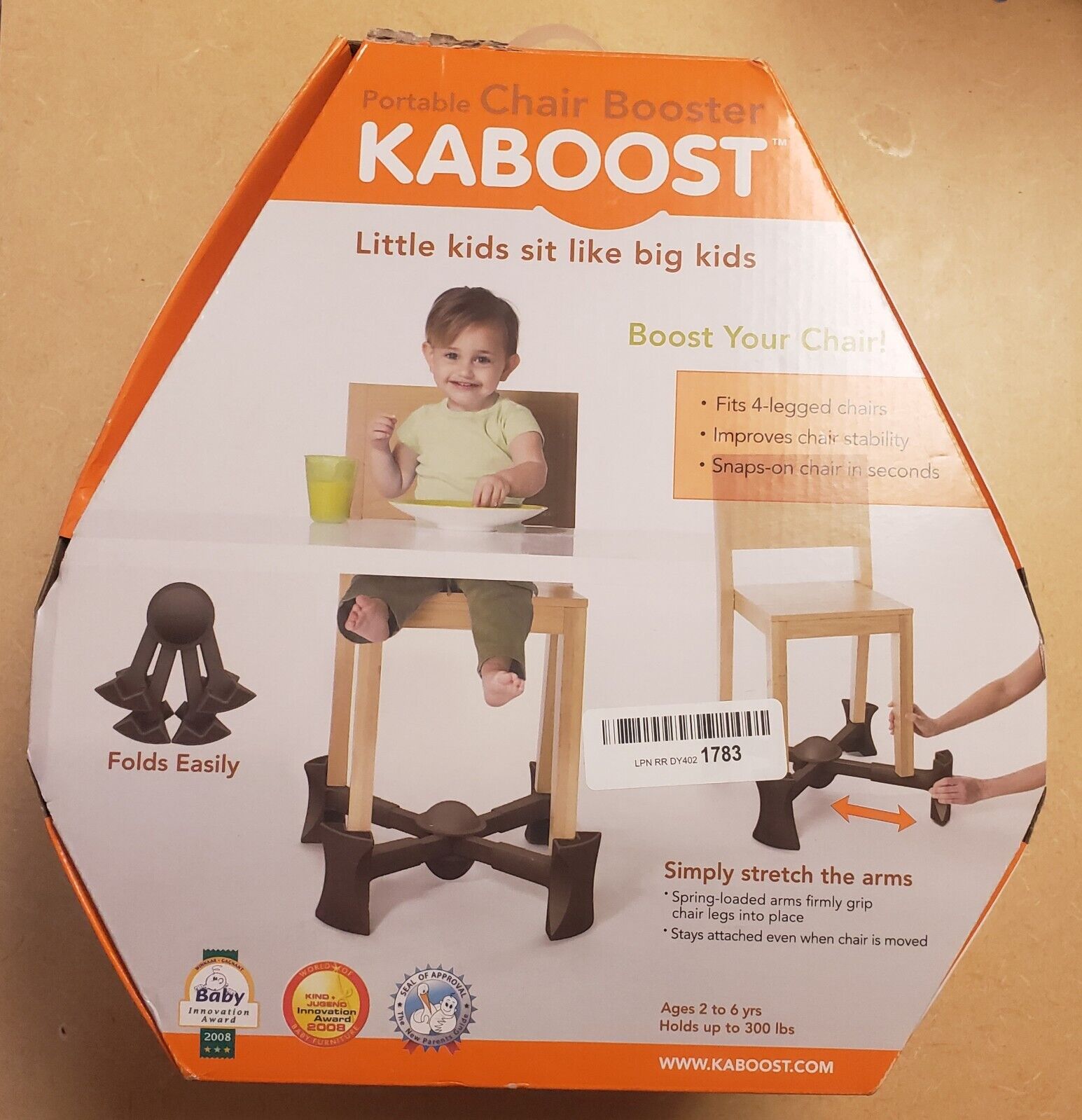 Kaboost Booster Seat For Dining Chocolate Goes Under The Chair Portable