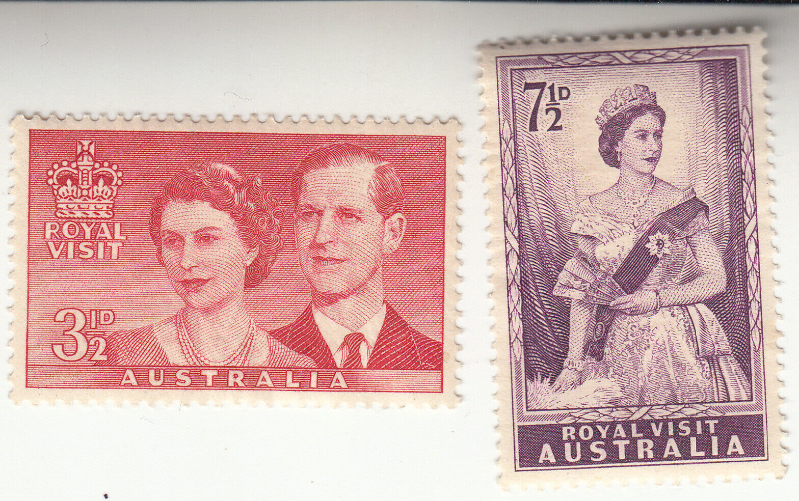Australia 1954. Royal Visit The Queen & Prince Philip. Sg 272-273. Mnh