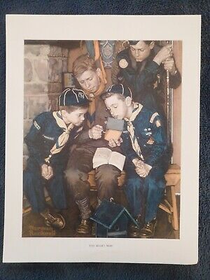 Norman Rockwell Boy Scout Print On Card Stock, Choose 1 Of 5