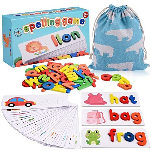 Spelling Matching Letter Games, Educational Learning Toys For Toddlers 2, 3