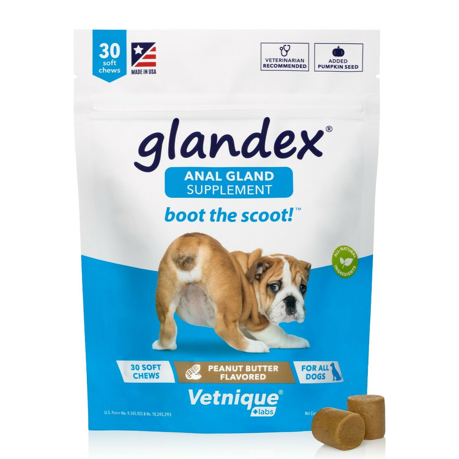 Glandex® Soft Chews Anal Gland Fiber & Probiotic Supplement For Dogs, 30 Chews