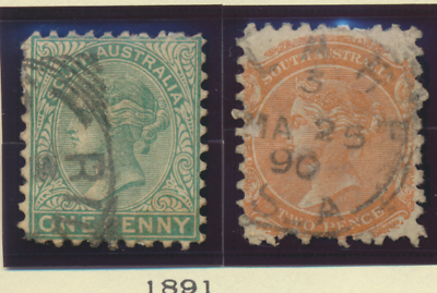 South Australia Stamps Scott #64 To 65, Used