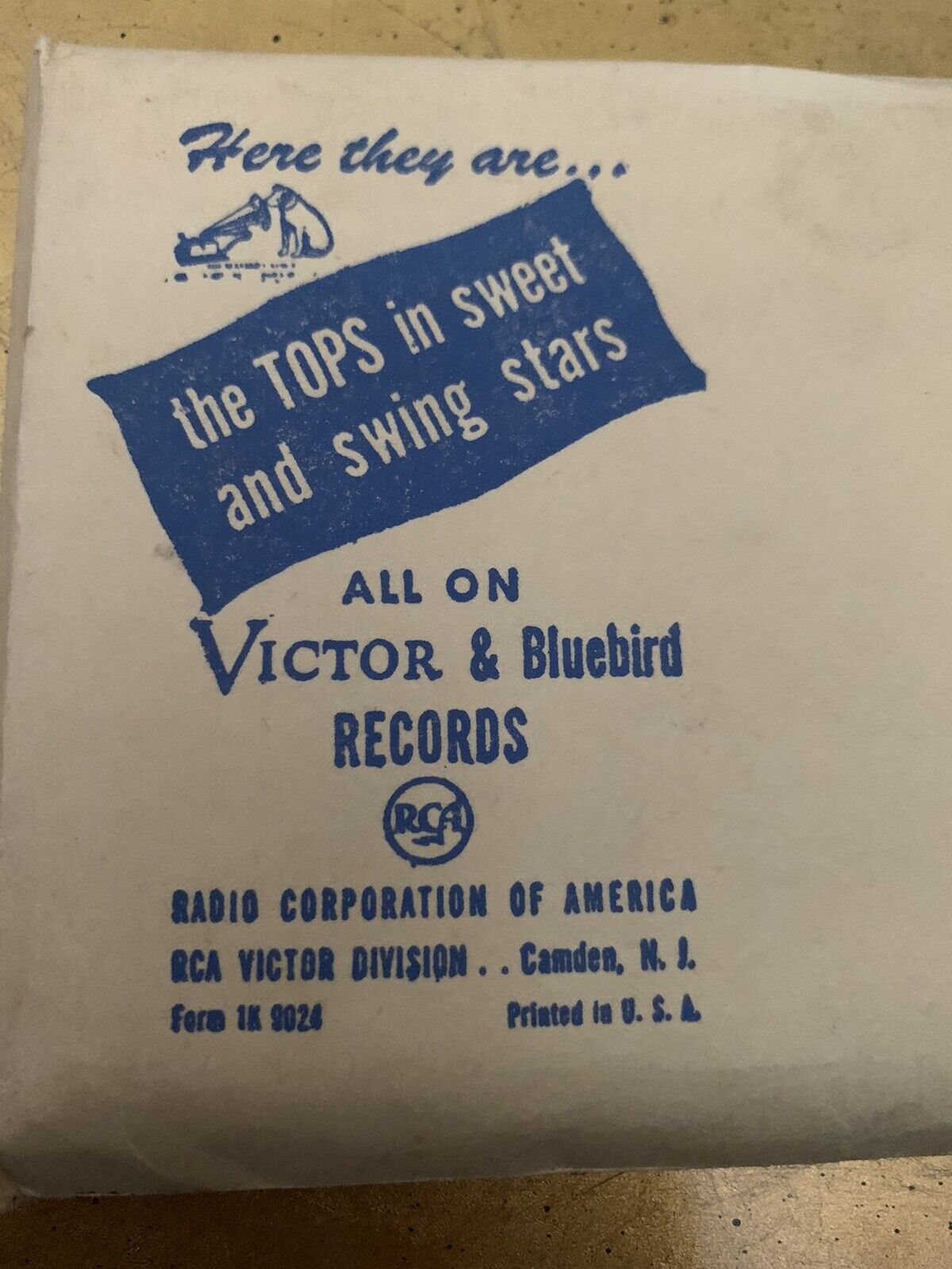 Rca Victor The Tops In Sweet & Swing Stars Postcard Set Of 16 Original Envelope