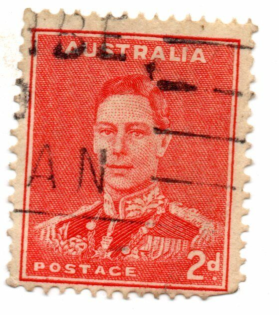 Australia 1937, King George Vi, 2 Pence, Rare Vintage Stamp, Accept Offers