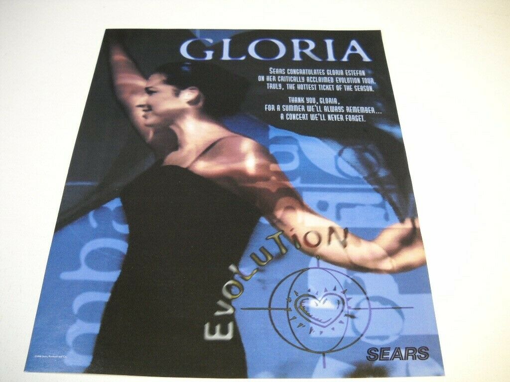Gloria Estefan ...truly The Hottest Ticket Of The Season 1996 Promo Poster Ad