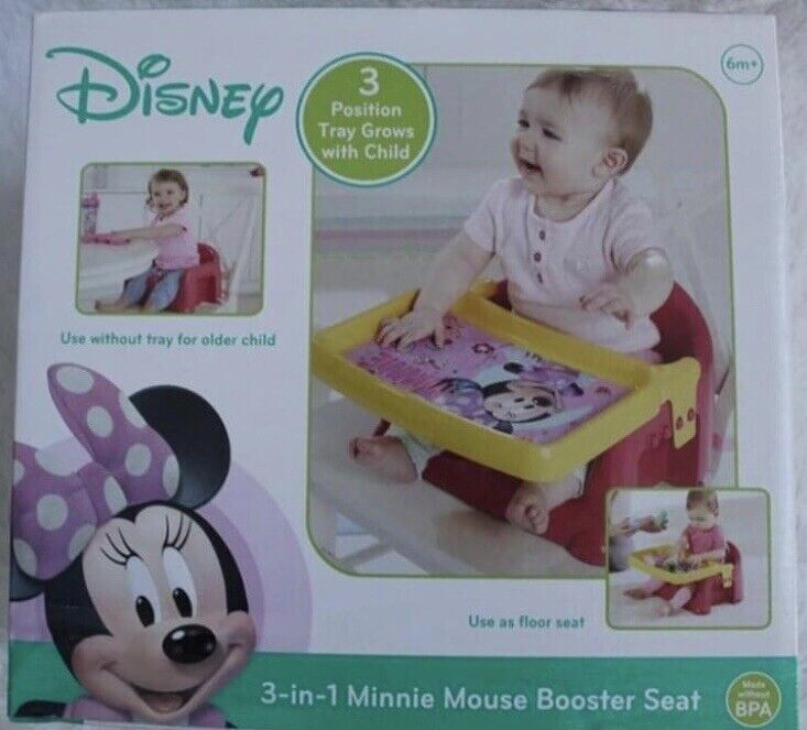 Disney Minnie Mouse 3-in-1 Booster Seat, Convertible Chair Brand New