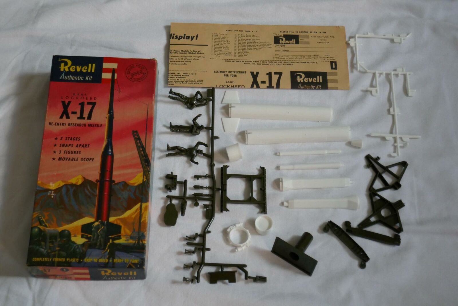 Original Vintage Revell Model Kit X-17 Missile