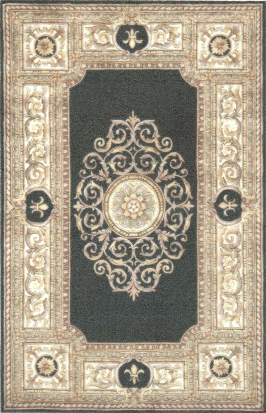 1:24 Or 1/2" Scale Dollhouse Miniature Area Rug Approx 3-7/8" X 6" - 0002708