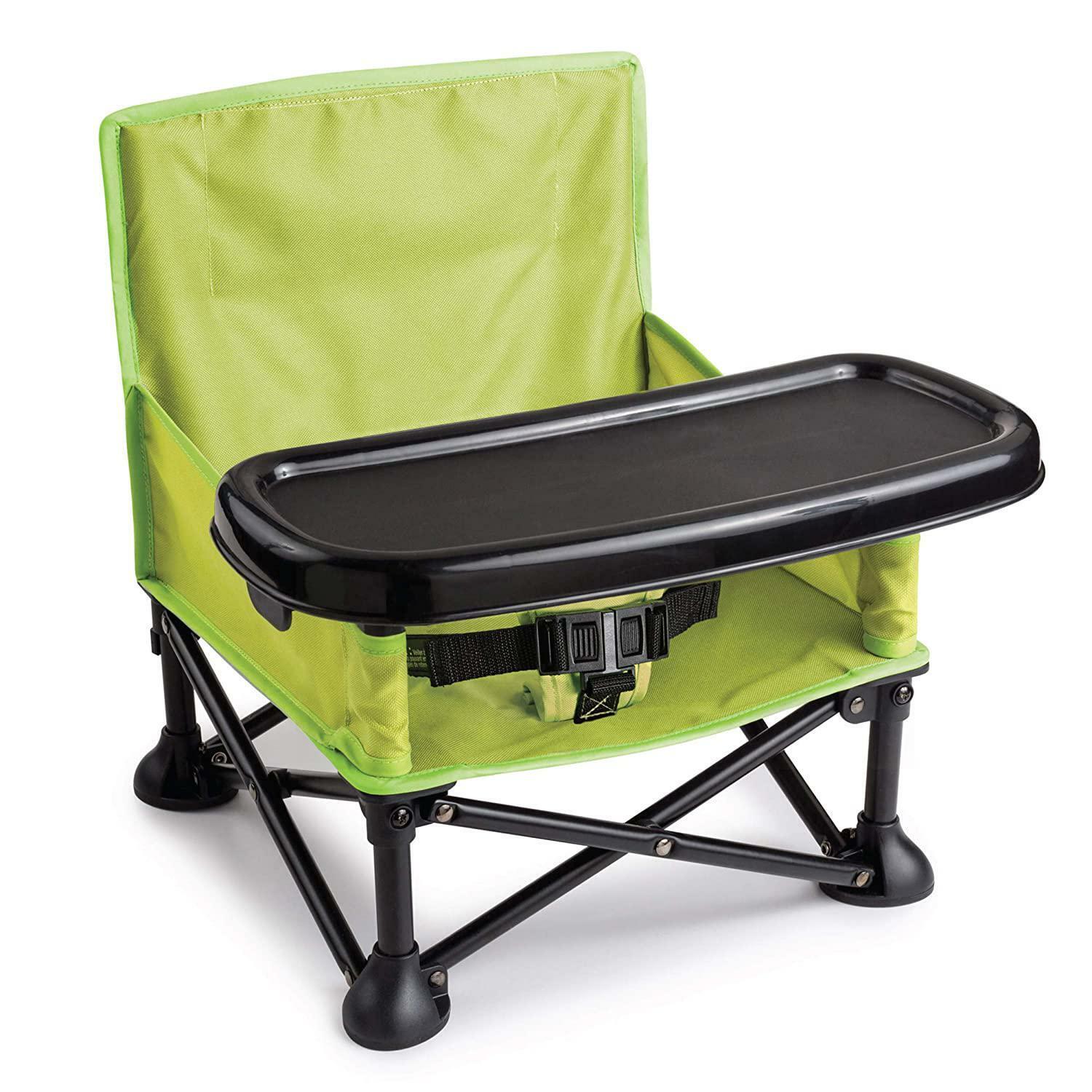 Portable Booster Chair Green Seat For Indoor Outdoor Use Compact Fold