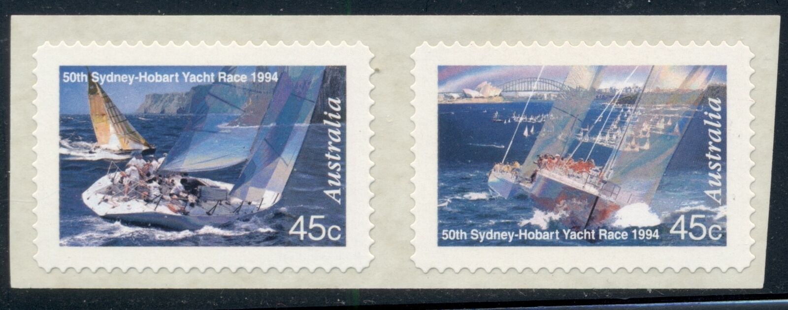 Australia Scott #1397-1397a Self-adhesive Sidney-hobart Sailboat Race Cv$7+
