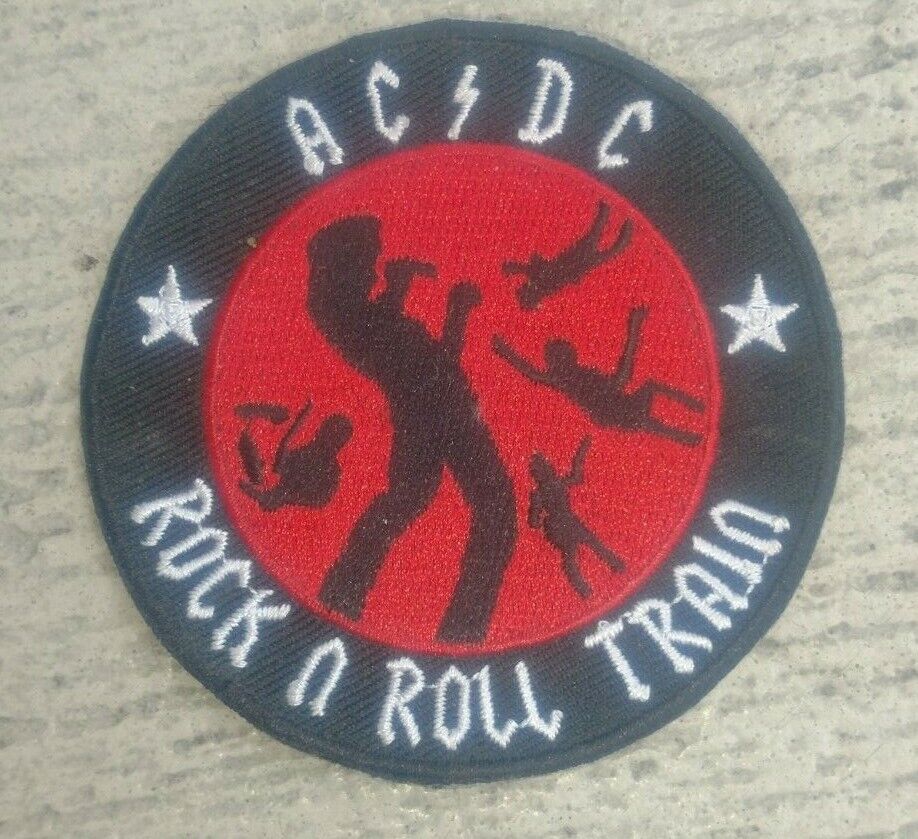 Ac/dc - Rock N Roll Train Circular Woven Patch Great-thick - Needed