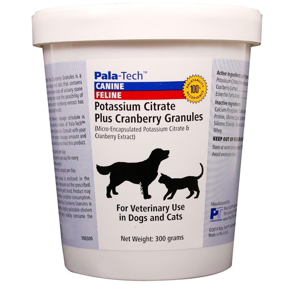 Pala-tech Potassium Citrate Plus Cranberry Granules For Dogs & Cats 300gm