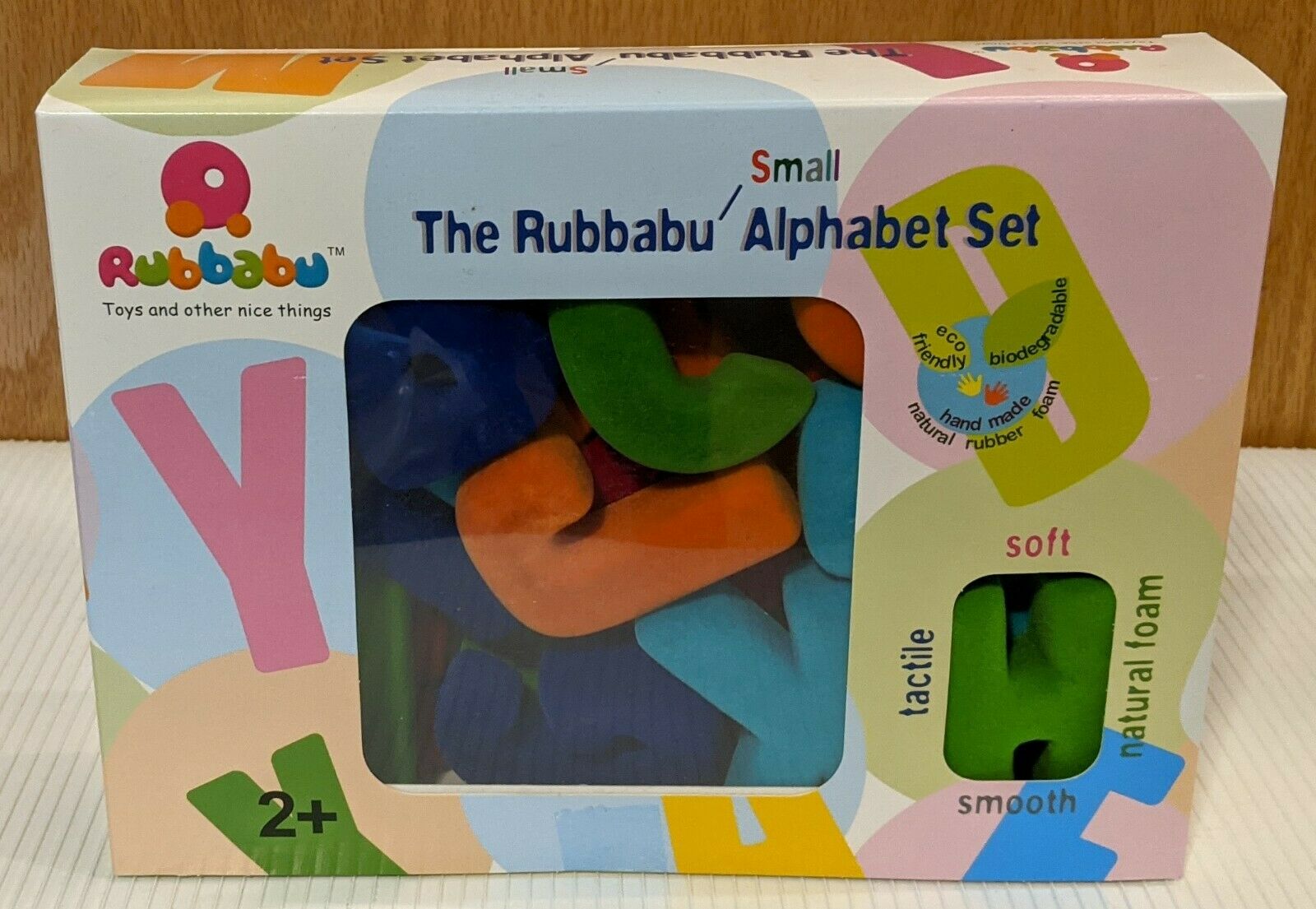 20100 - Rubbabu Small Alphabet Set - 26 Colorful Uppercase Letters - Ages 2+