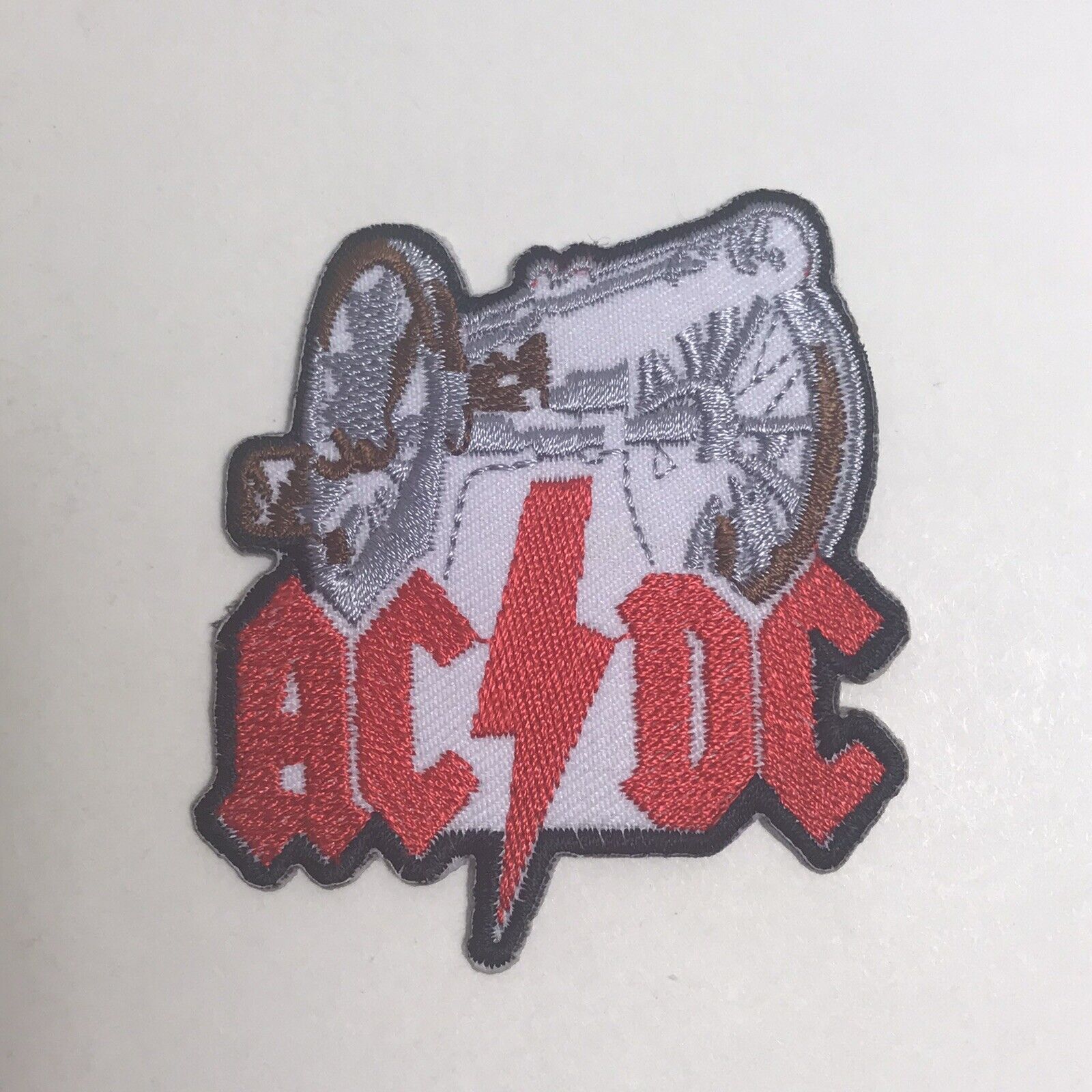 Ac/dc Embroidered Sew Iron On Patch Badge  Rock Metal Cannon