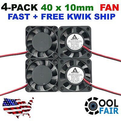 24v 40mm Cooling Case Fan 4010 40x40x10mm Dc Reprap 3d Printer 2-pin 4 Pcs