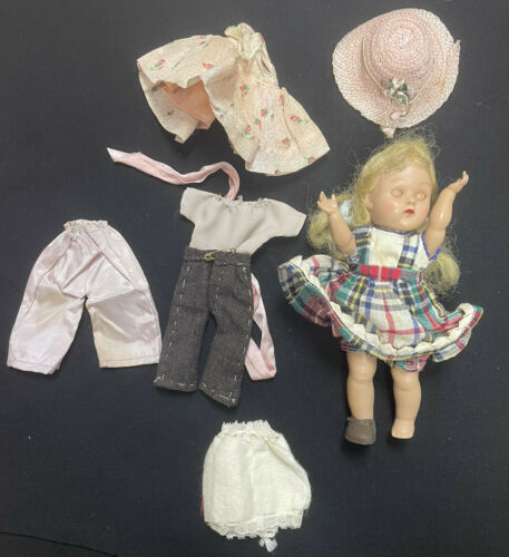 Antique Doll Vogue With Outfits