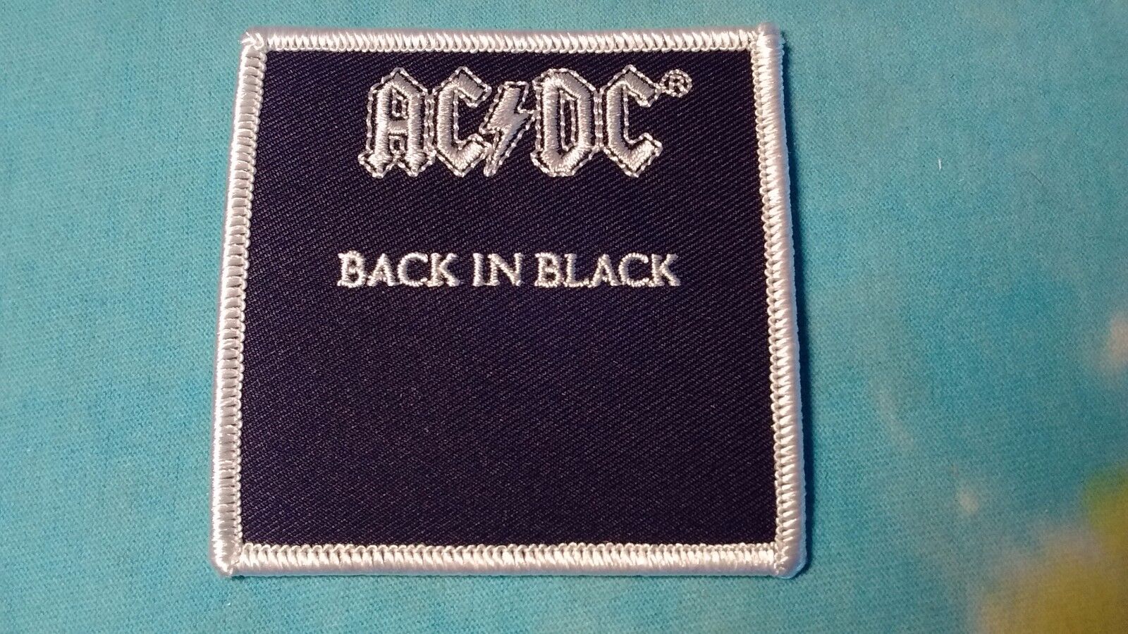Ac/dc Back In Black 3 Inch Iron On Patch