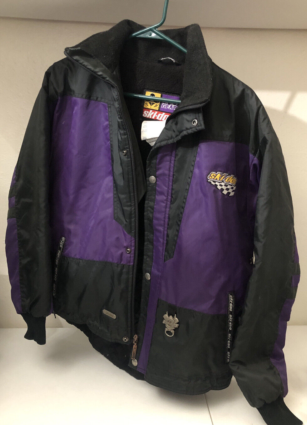 Ski Doo Sno Gear Youth Size 15/18 Jacket Purple Black Bombardier