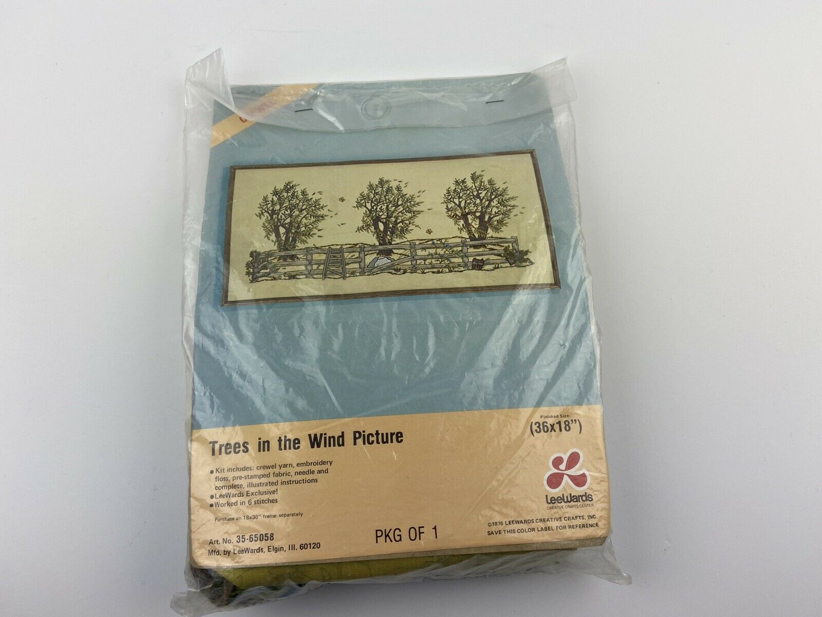 Leewards Trees In The Wind Picture Crewel Embroidery Kit Pattern