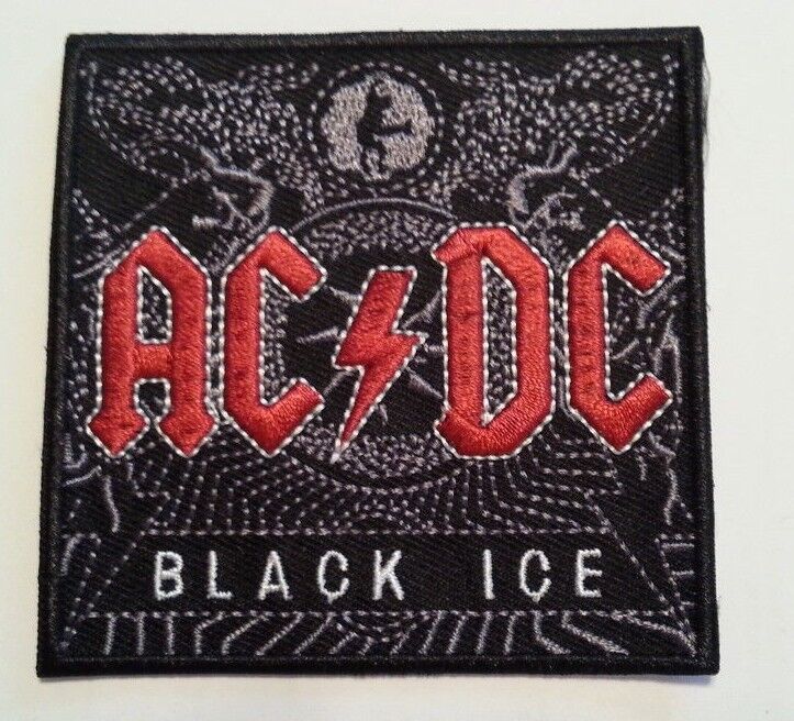 Ac/dc~black Ice Album~embroidered Applique Patch~3"x 3"~iron Or Sew On~new