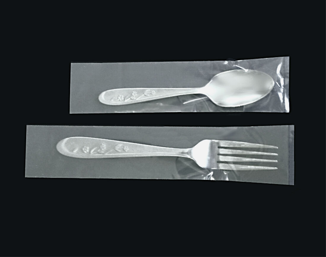 2-mil Plastic Utensil Bags Silverware Sleeves Spoon Catering Fork Baggies